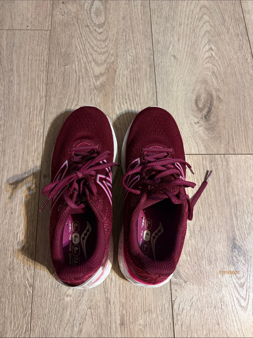 New Balance Women’s Burgundy Lace-Up Athletic Sneakers